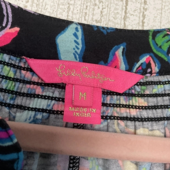 Lilly Pulitzer Size Medium Norris Dress Onyx Paradise Glow - Picture 2 of 10